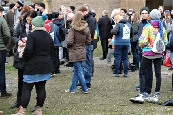 Aktion gegen Gießener Gelbwesten