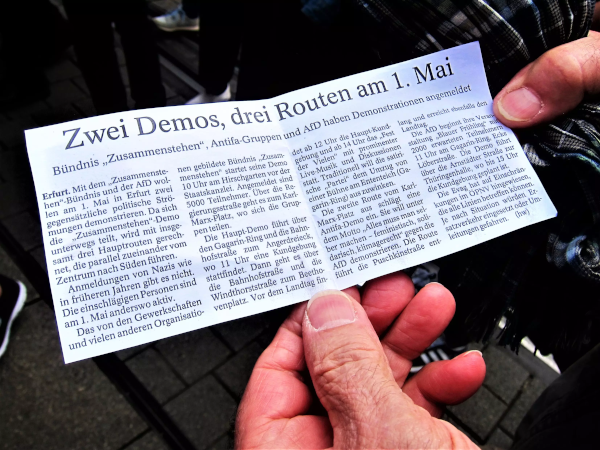 1. Mai Demonstration in Erfurt