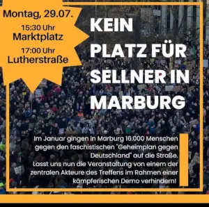 Kein Platz für Sellner in Marburg