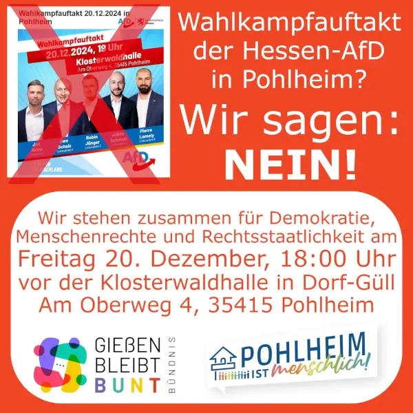 Mahnwache AfD Wahlkampfaufttakt